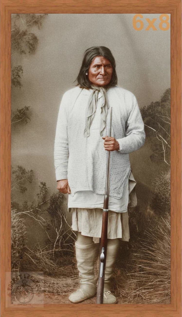 geronimo solo pecan color print backed 6x8