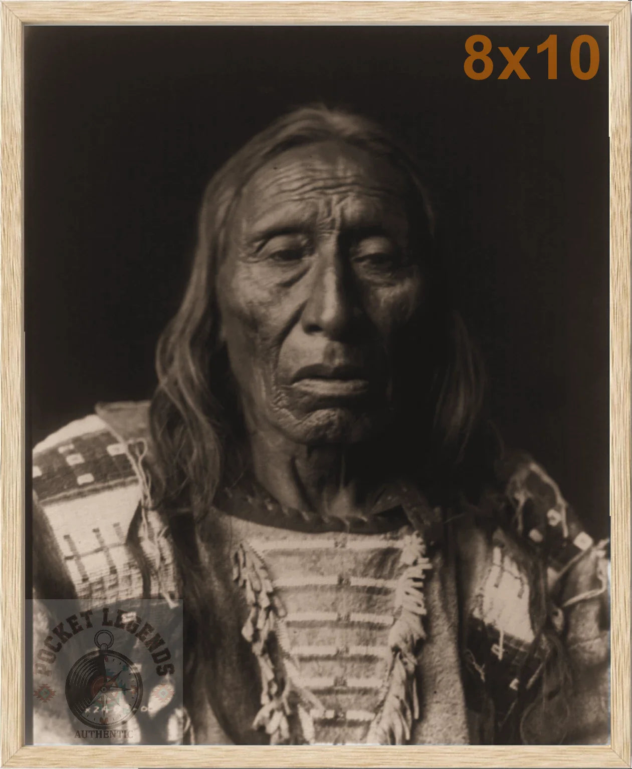 his fights oak sepia print backed 8x10