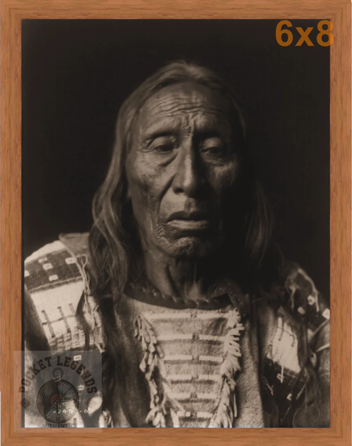 his fights pecan sepia print backed 6x8