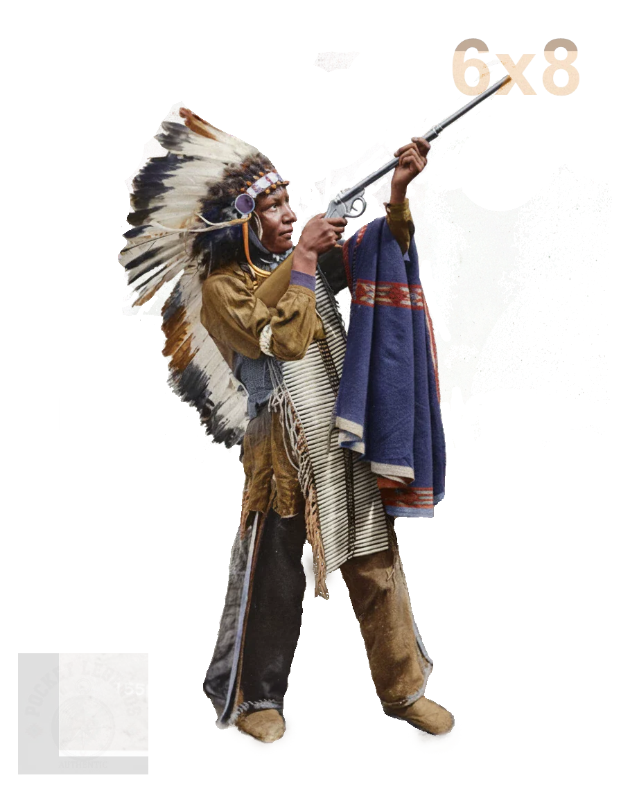 native rifle color print backed 6x8