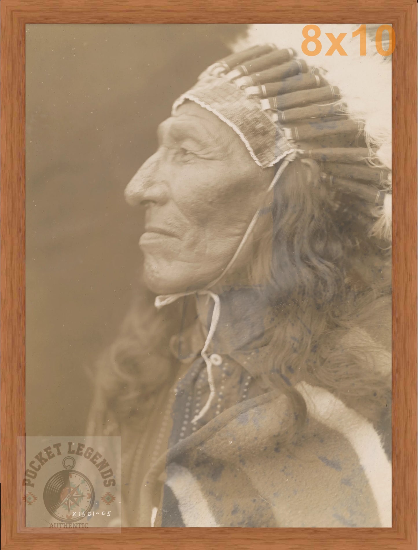 red shirt pecan sepia print backed 8x10
