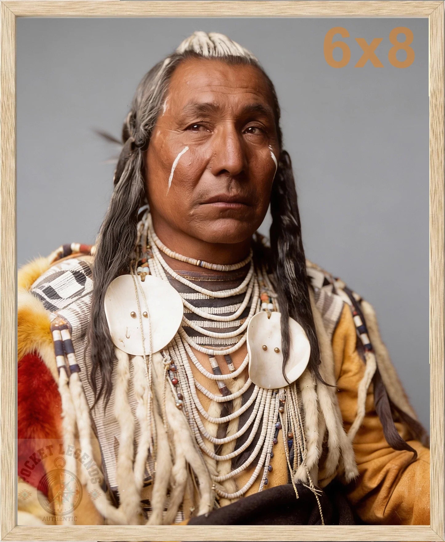 red wing apsaroke oak color print backed 6x8