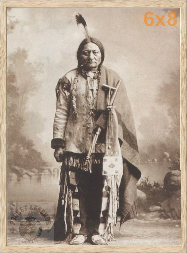 sitting bull oak sepia print backed 6x8