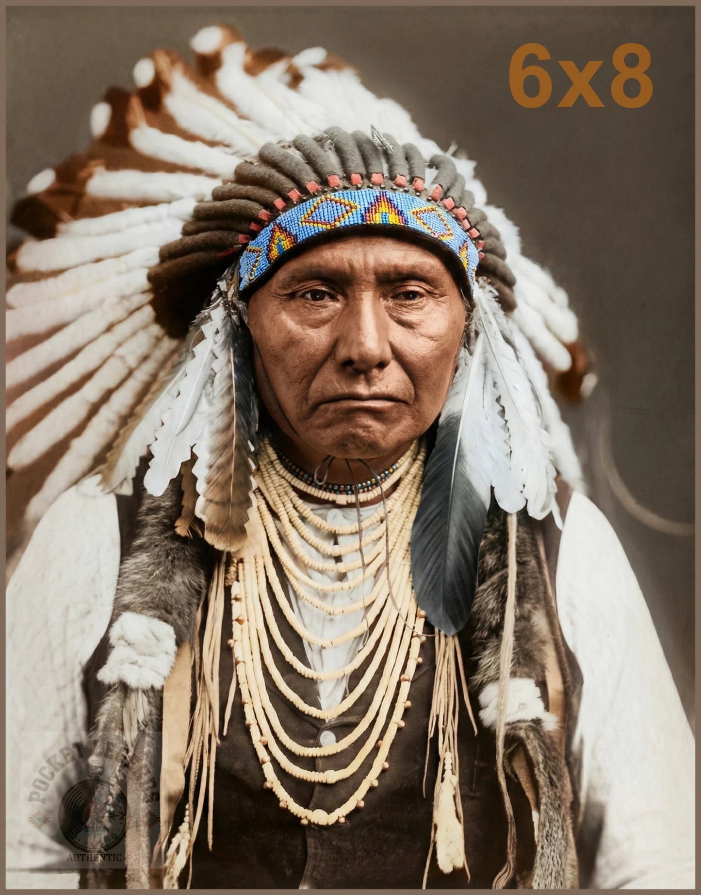 chief joseph color print backed 6x8 