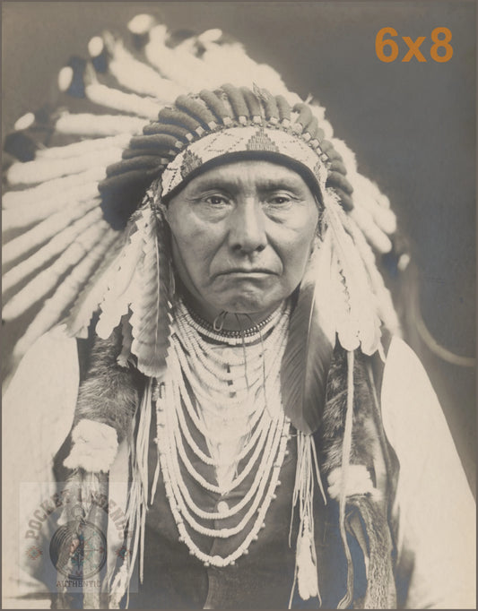 chief joseph sepia print backed 6x8 