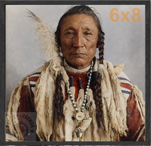curly bear blackfoot stained oak framed color print backed 6x8 