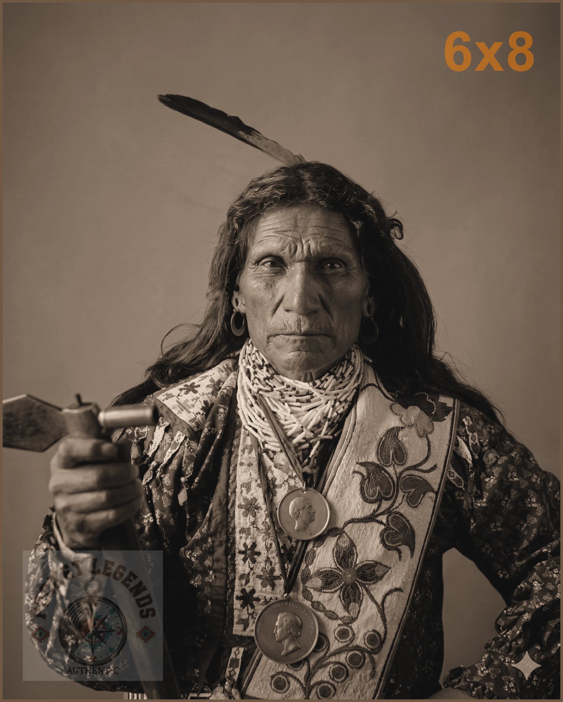 george arkeketah sepia print backed 6x8 