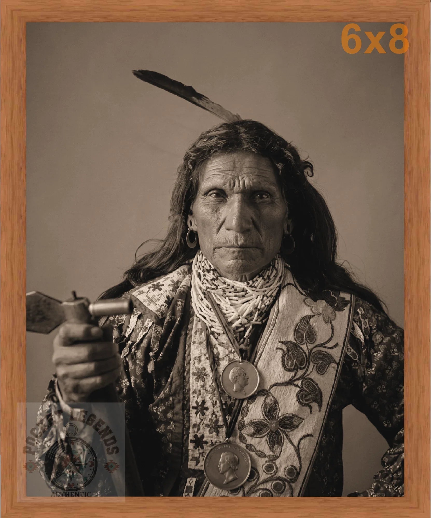 george arkeketah pecan sepia print backed 6x8 