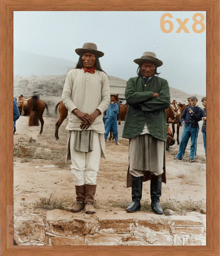 geronimo nosolo pecan color print backed 6x8 