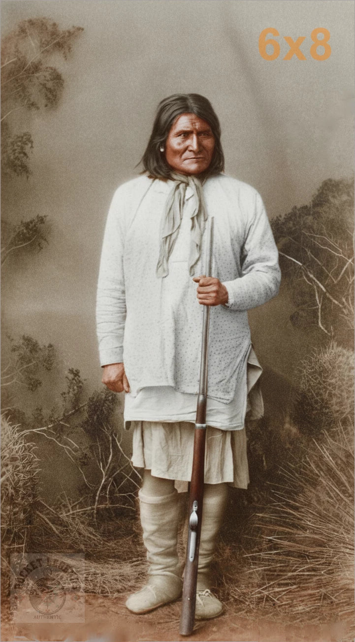 geronimo solo color print backed 6x8 