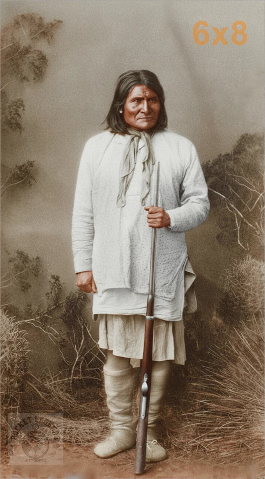 geronimo solo color print backed 6x8 
