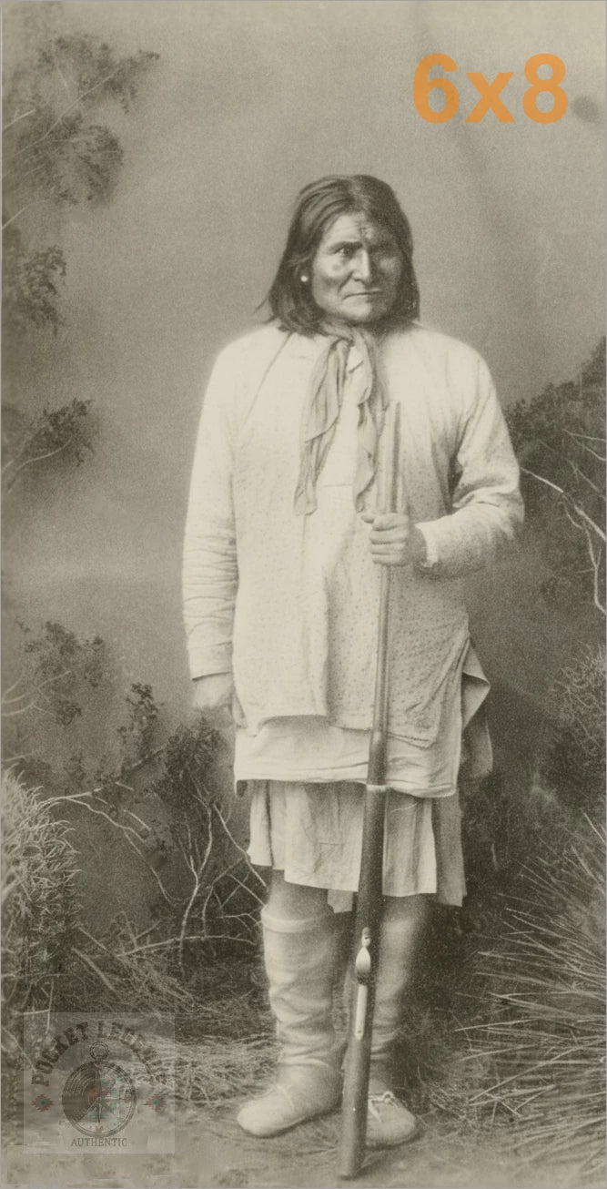 geronimo solo sepia print backed 6x8 