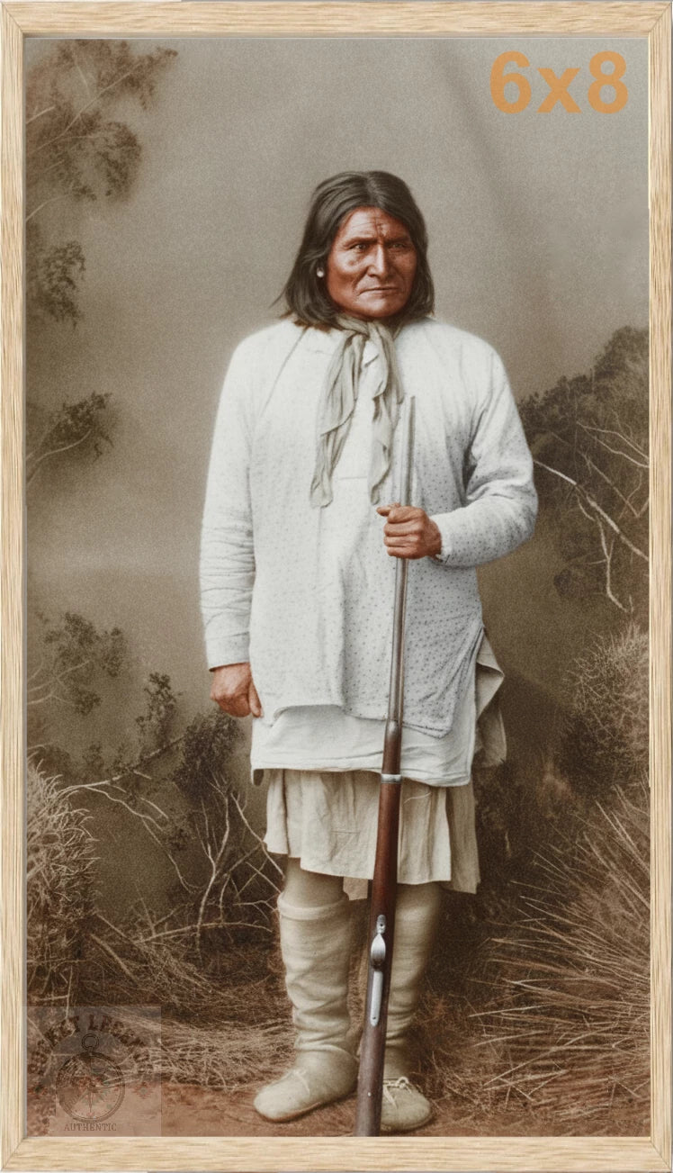 geronimo solo oak color print backed 6x8 