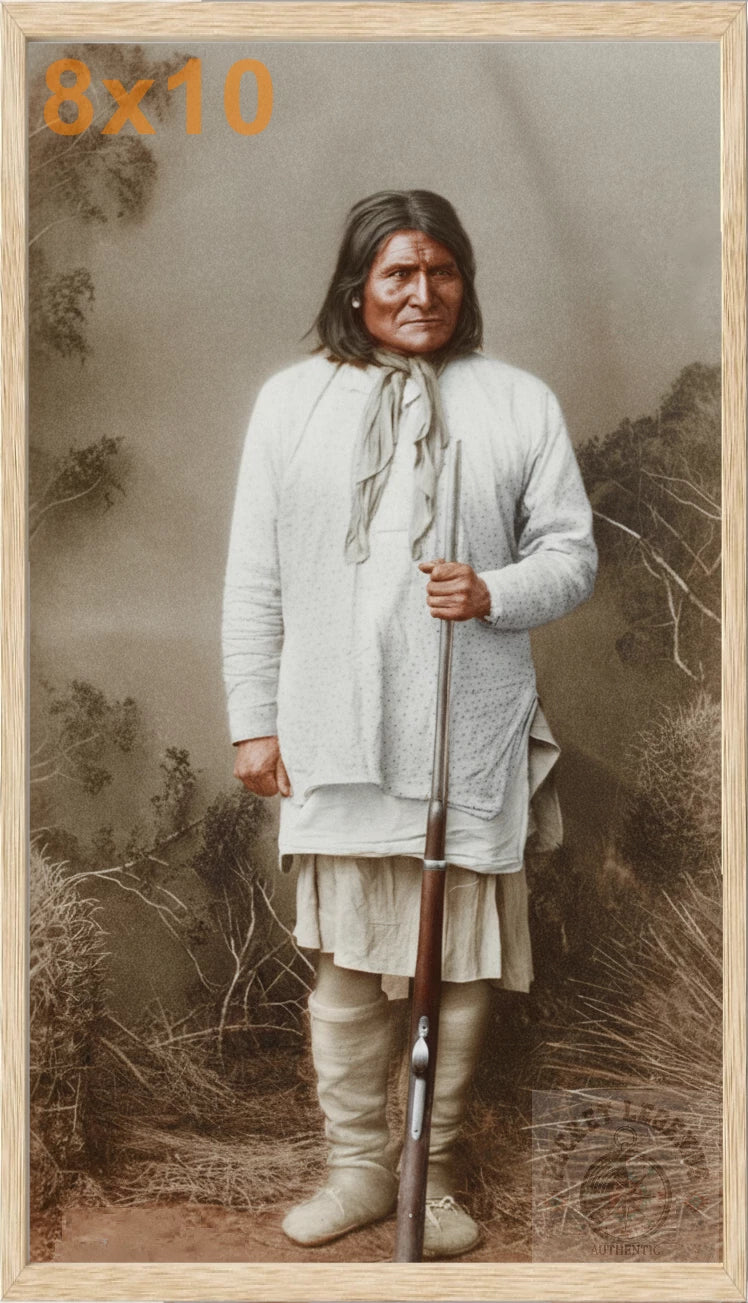 geronimo solo oak color print backed 8x10