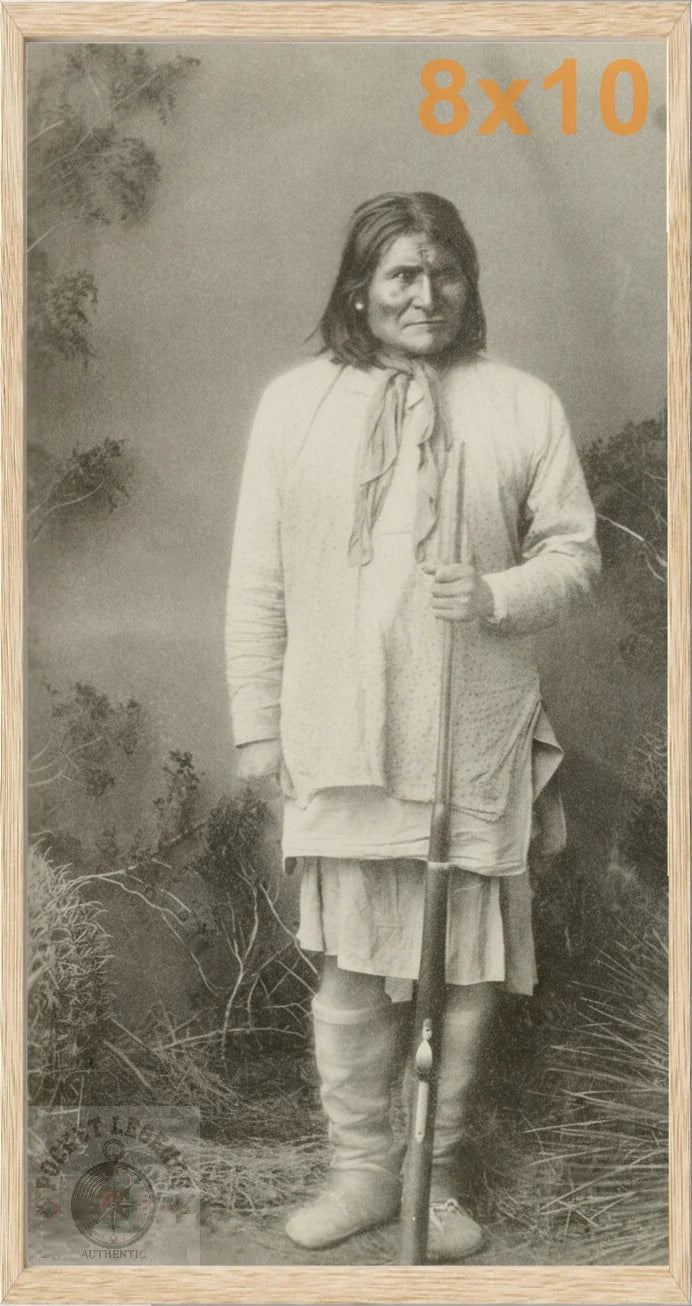 geronimo solo oak sepia print backed 8x10
