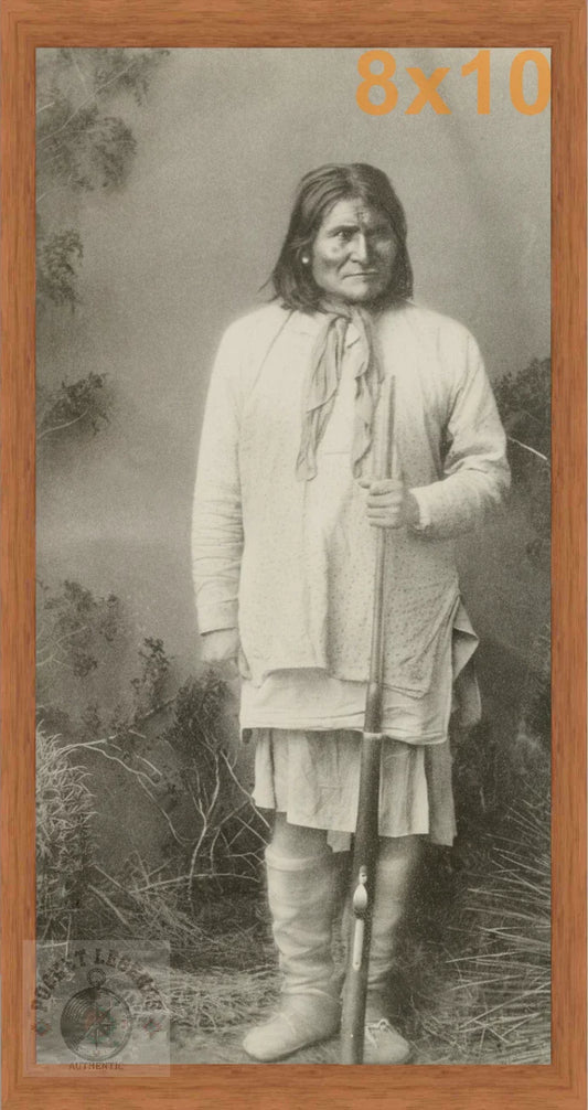 geronimo solo pecan sepia print backed 8x10