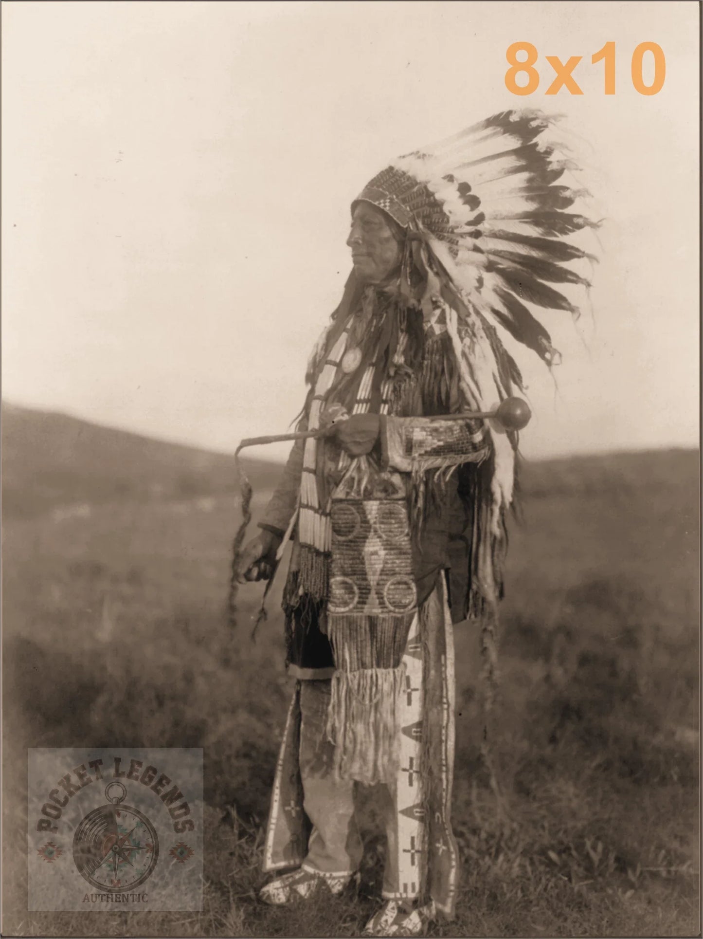 high hawk sepia print backed 8x10