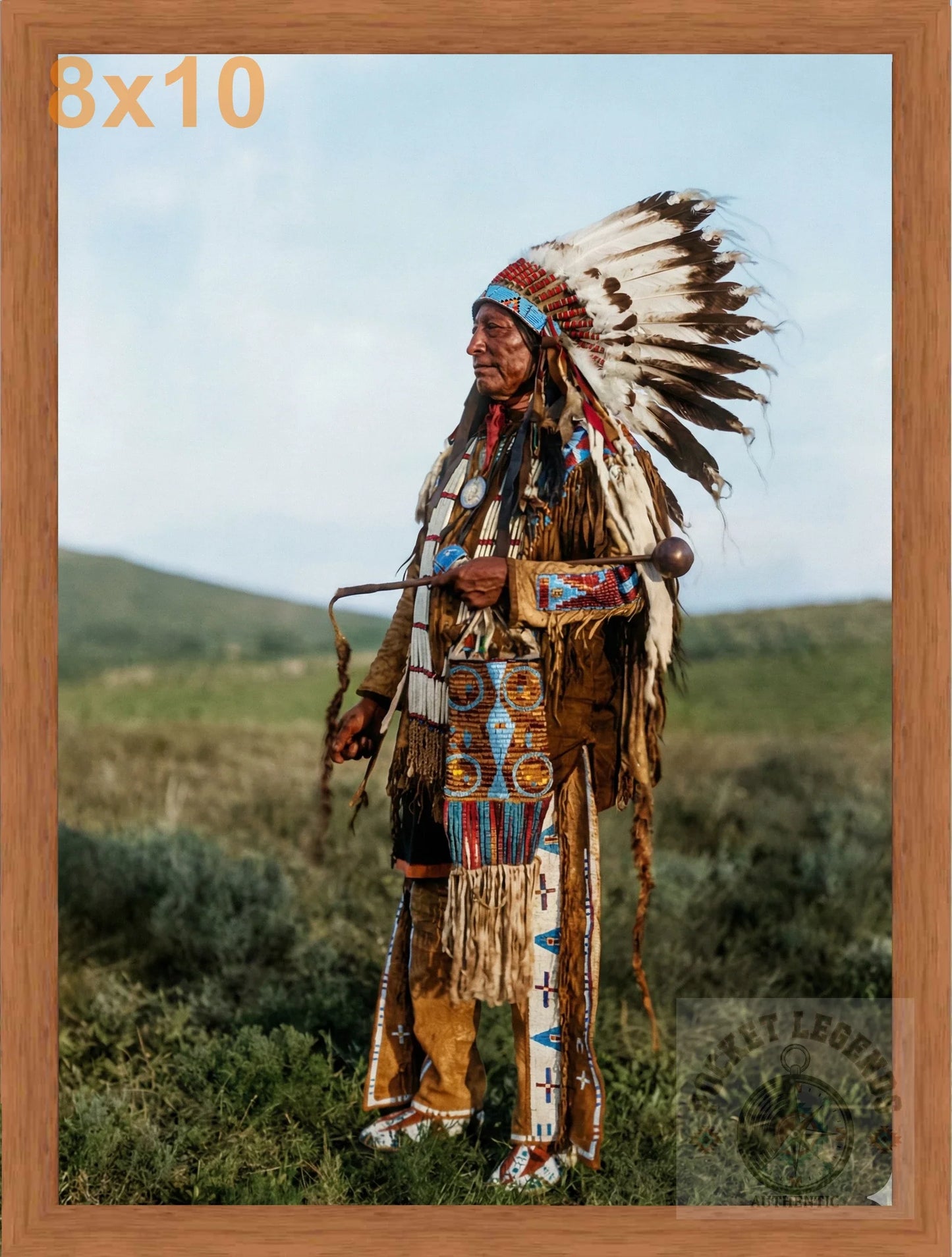 high hawk pecan color print backed 8x10