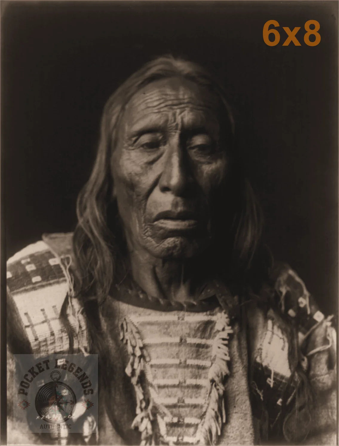 his fights sepia print backed 6x8 