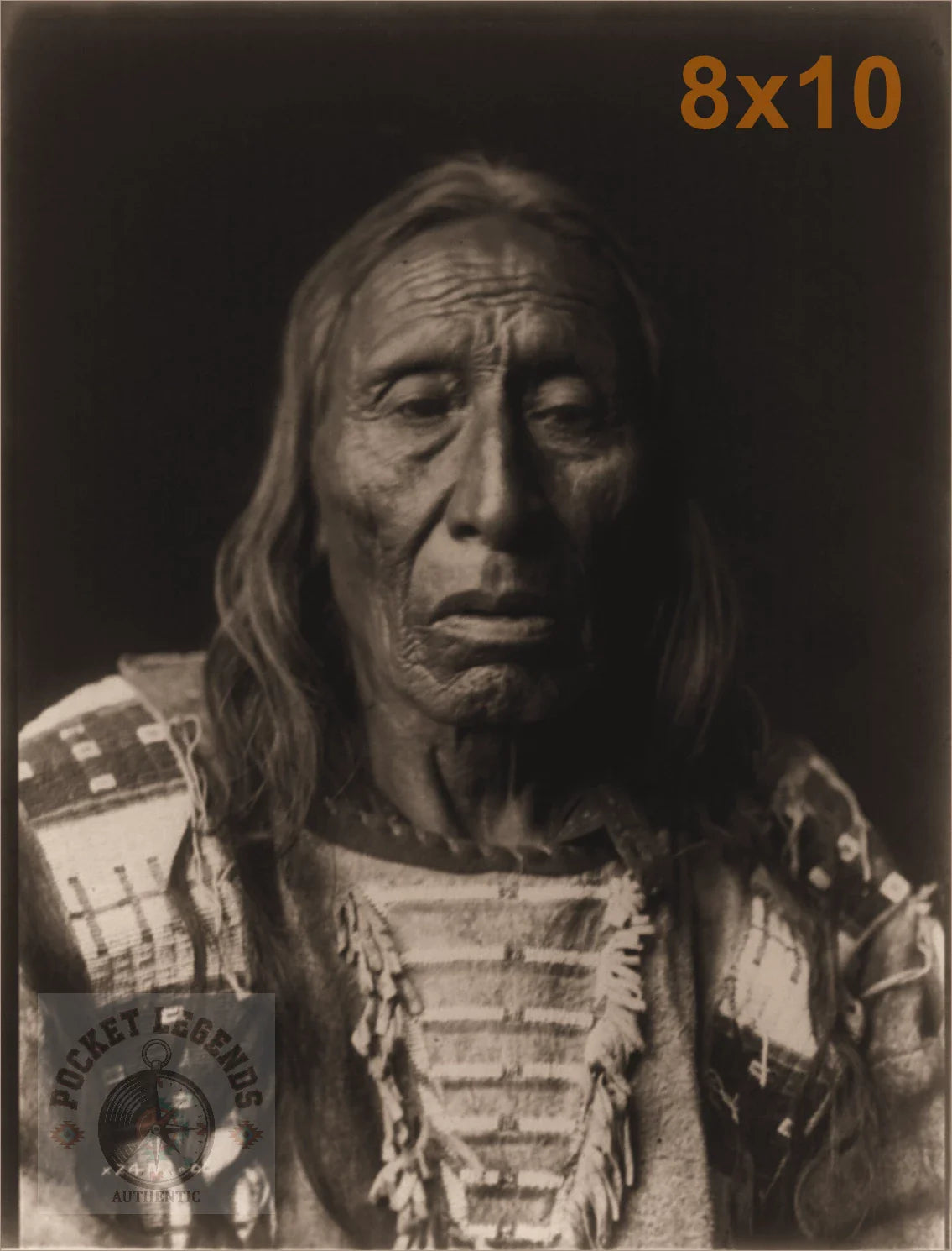 his fights sepia print backed 8x10