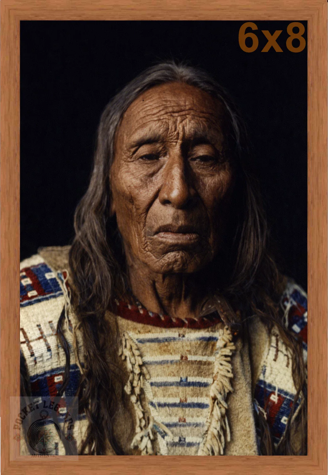 his fights pecan color print backed 6x8 