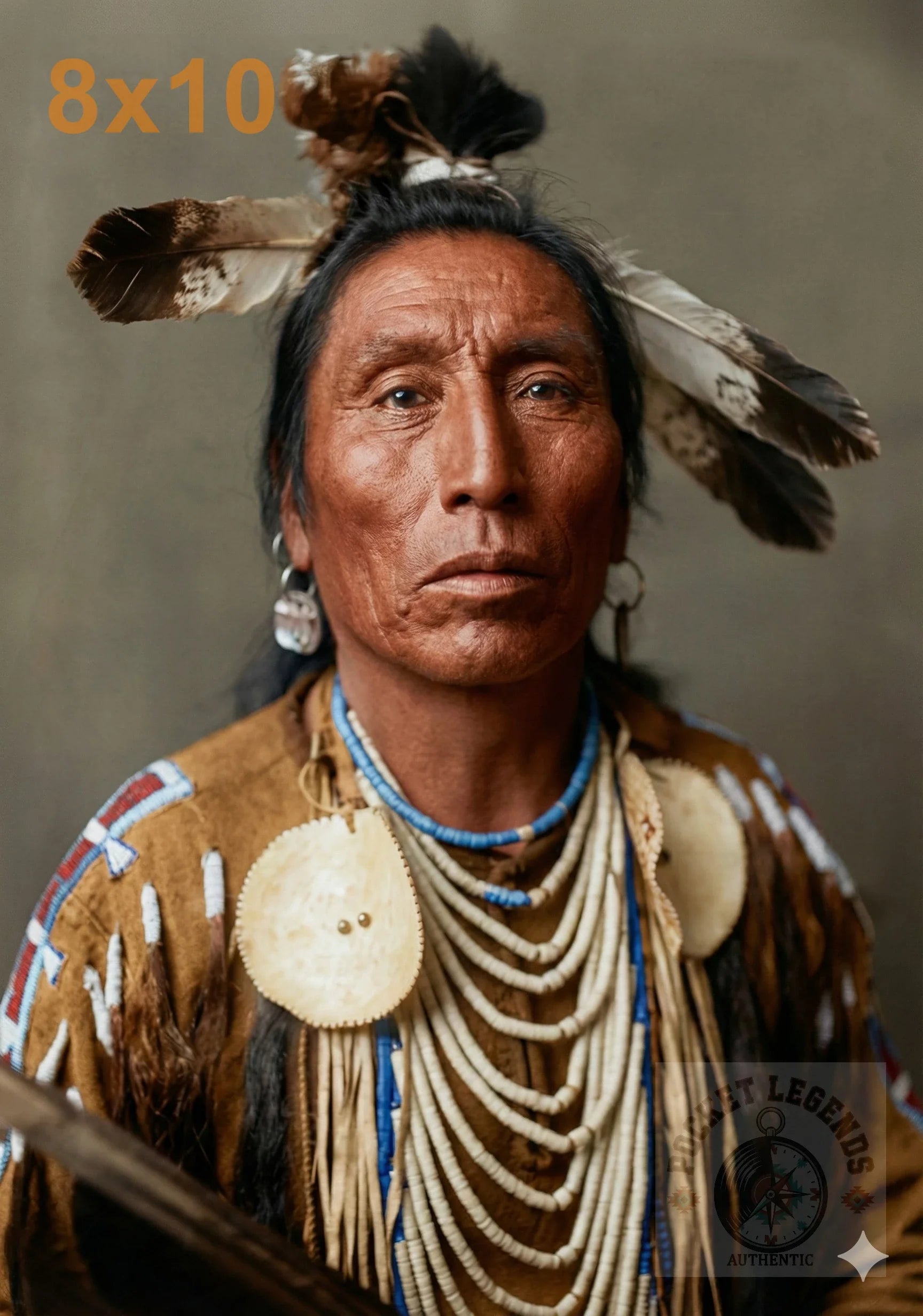 medicine crow crow color print backed 8x10