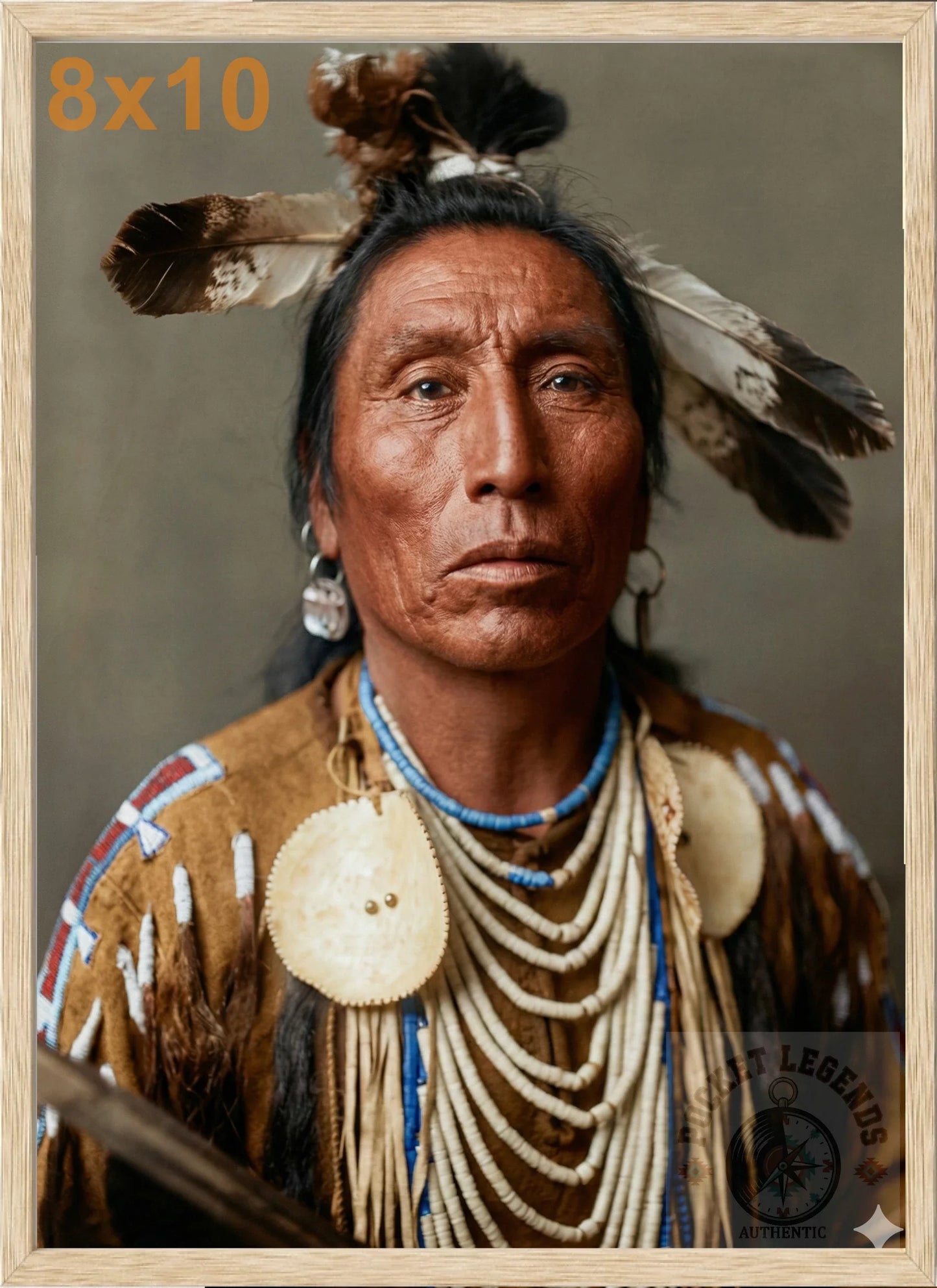 medicine crow crow oak color print backed 8x10