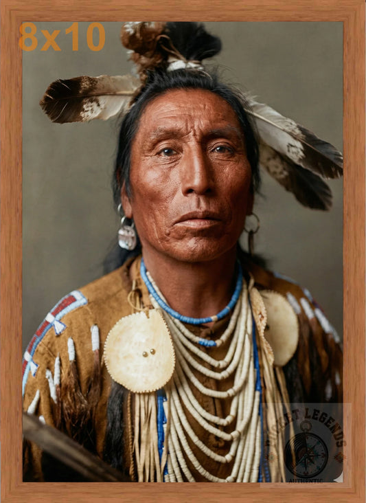 medicine crow crow pecan color print backed 8x10
