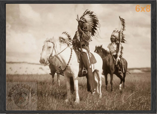 native life 1900 stained oak framed sepia print backed 6x8 
