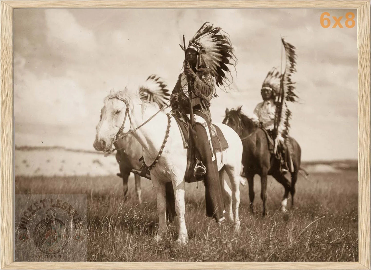 native life 1900 oak sepia print backed 6x8 