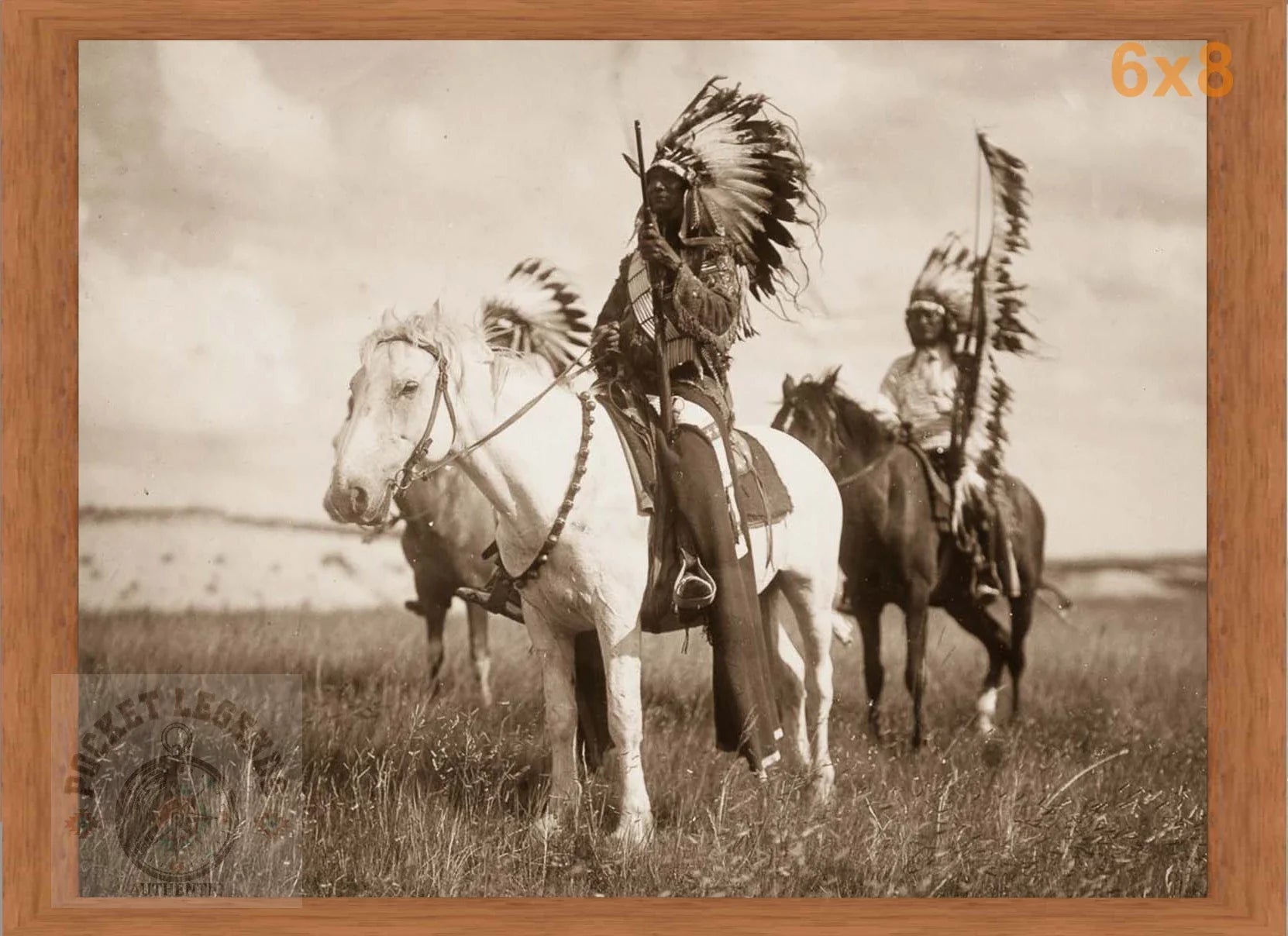 native life 1900 pecan sepia print backed 6x8 