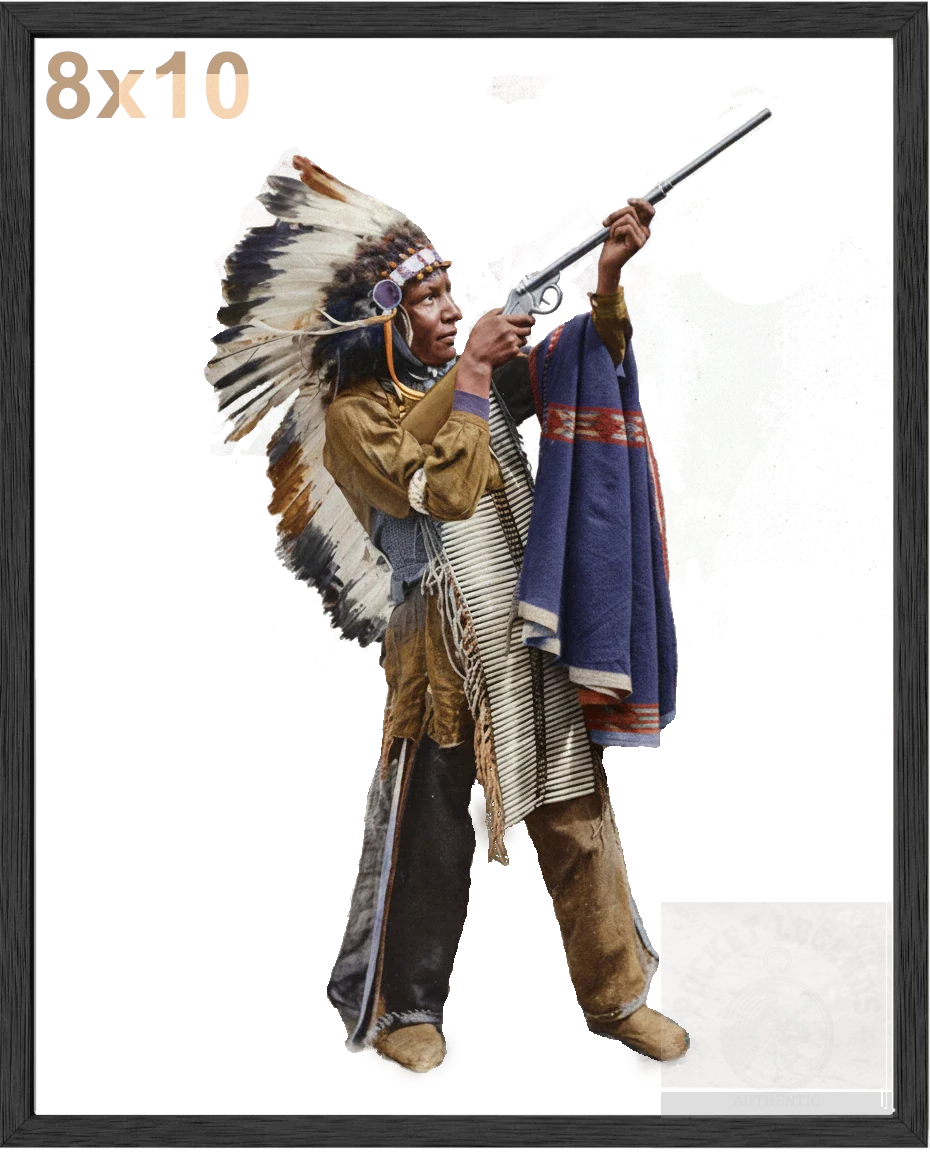 native rifle stained oak framed color print backed 8x10