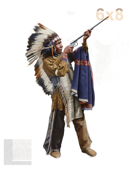 native rifle color print backed 6x8 