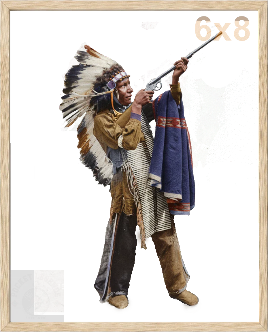 native rifle oak color print backed 6x8 