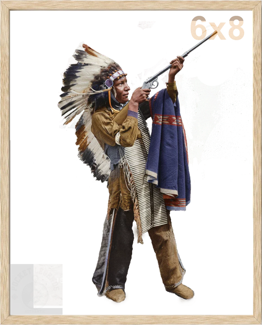 native rifle oak color print backed 6x8 