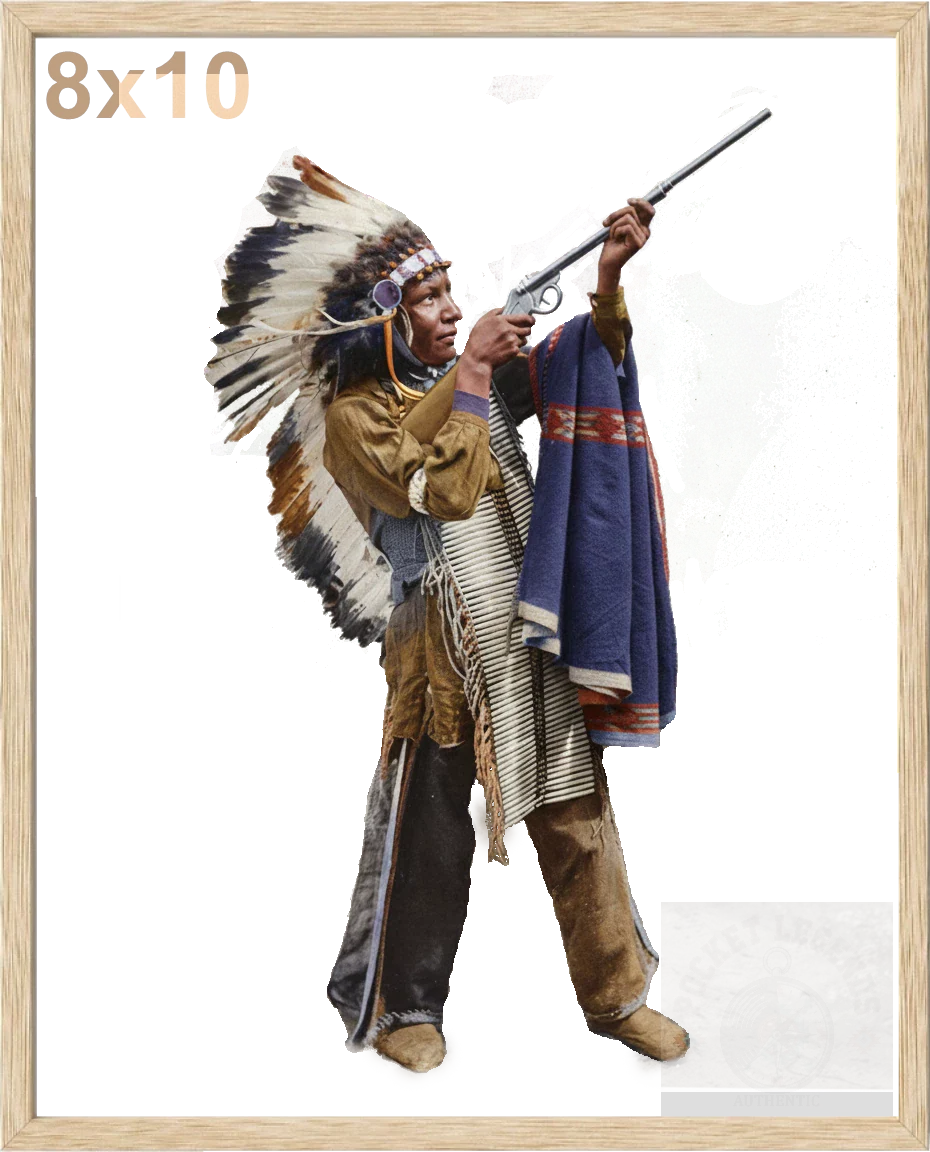 native rifle oak color print backed 8x10