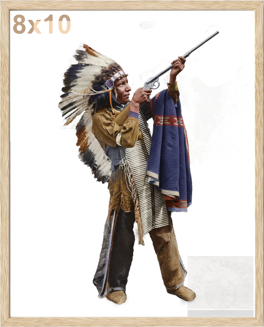 native rifle oak color print backed 8x10