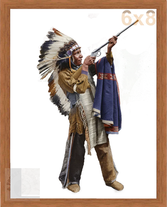 native rifle pecan color print backed 6x8 