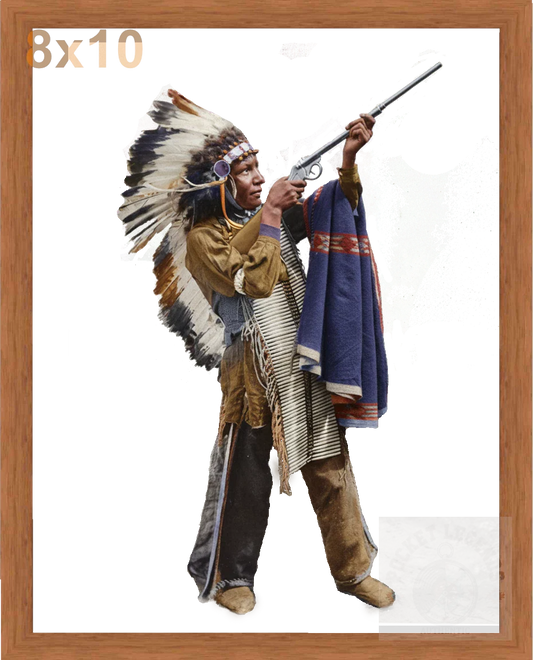 native rifle pecan color print backed 8x10