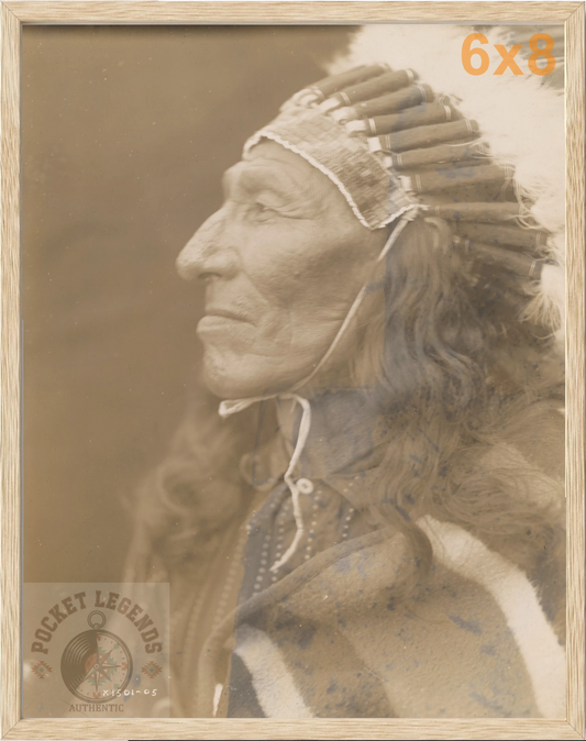 red shirt oak sepia print backed 6x8