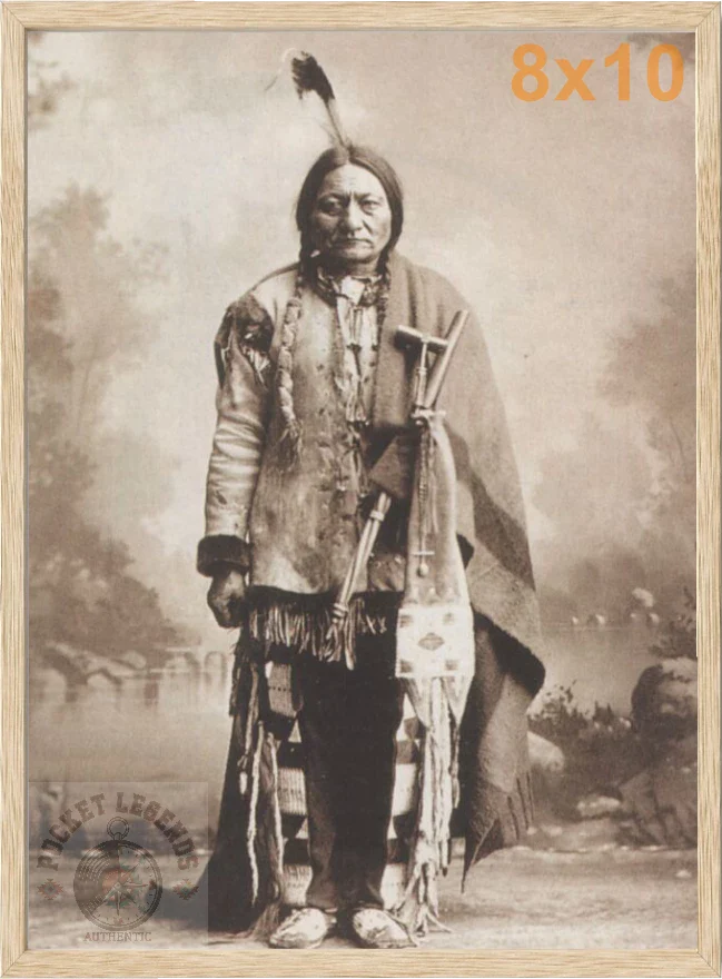 sitting bull oak sepia print backed 8x10
