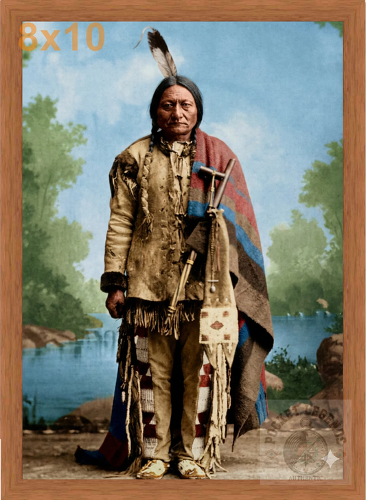 sitting bull pecan color print backed 8x10