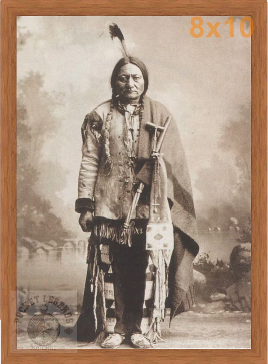 sitting bull pecan sepia print backed 8x10