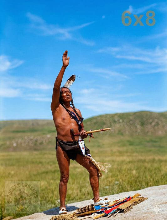 the oglala invocation 1907 color print backed 6x8 