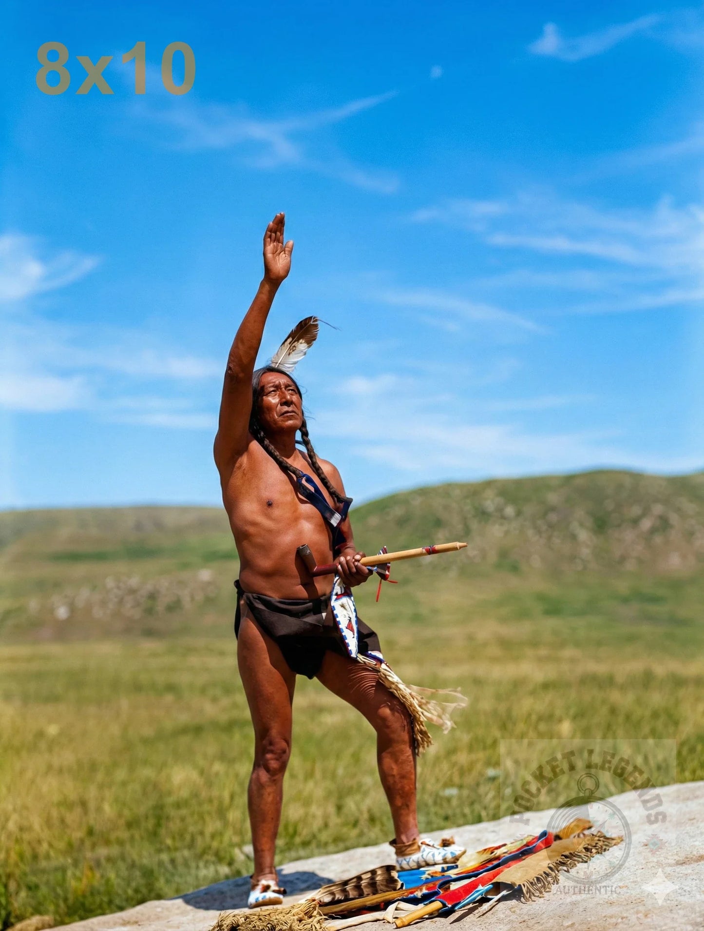 the oglala invocation 1907 color print backed 8x10