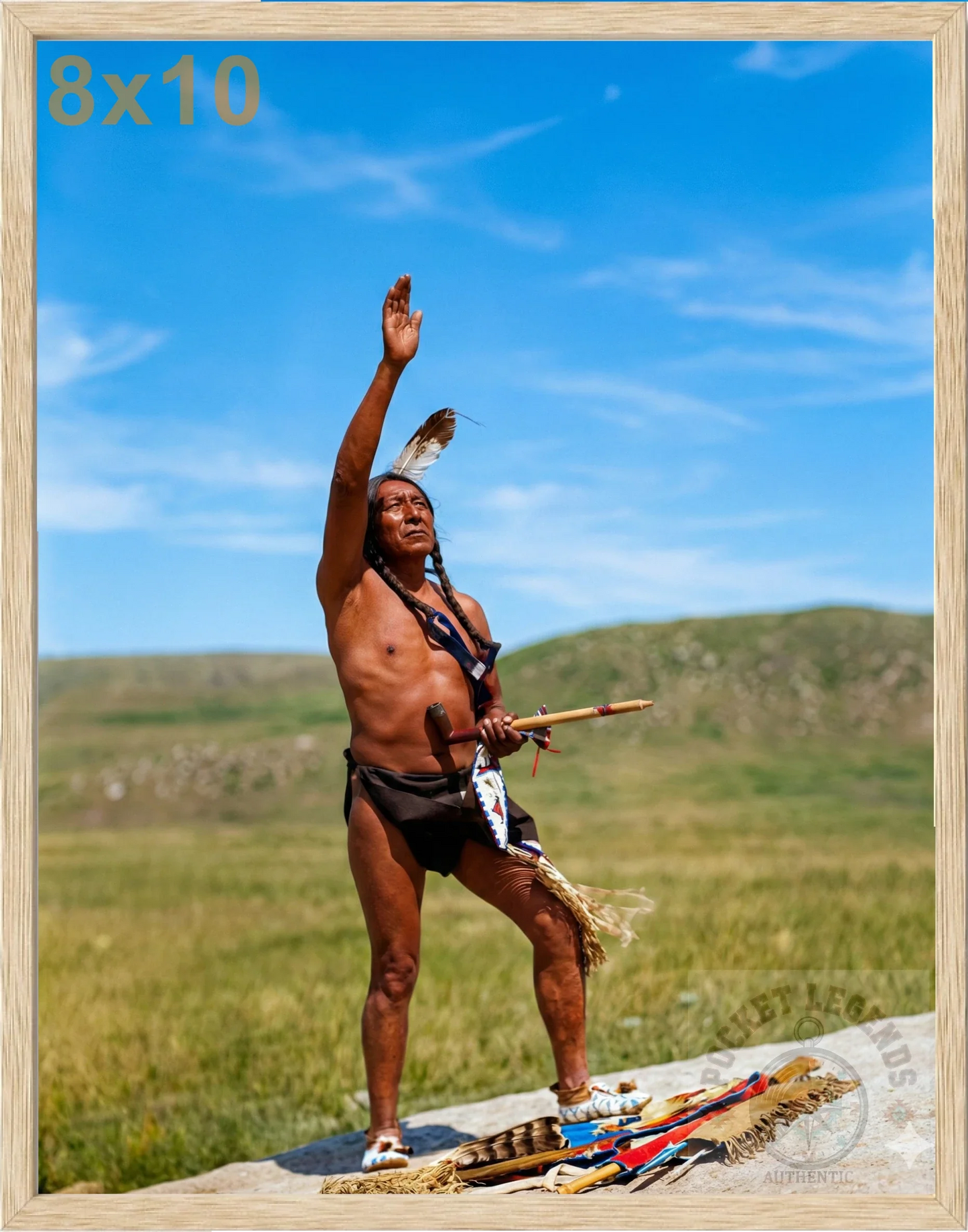 the oglala invocation 1907 oak color print backed 8x10