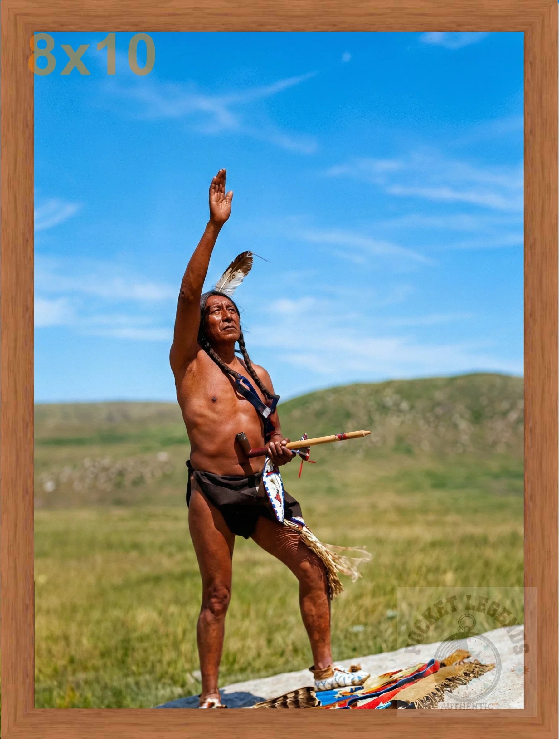 the oglala invocation 1907 pecan color print backed 8x10