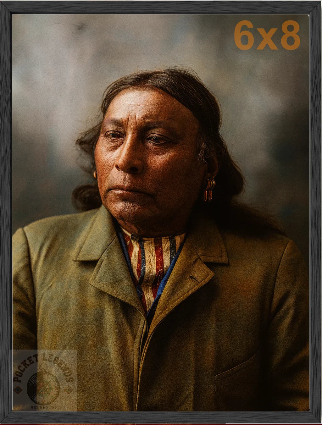 towokonie jim stained oak framed color print backed 6x8 