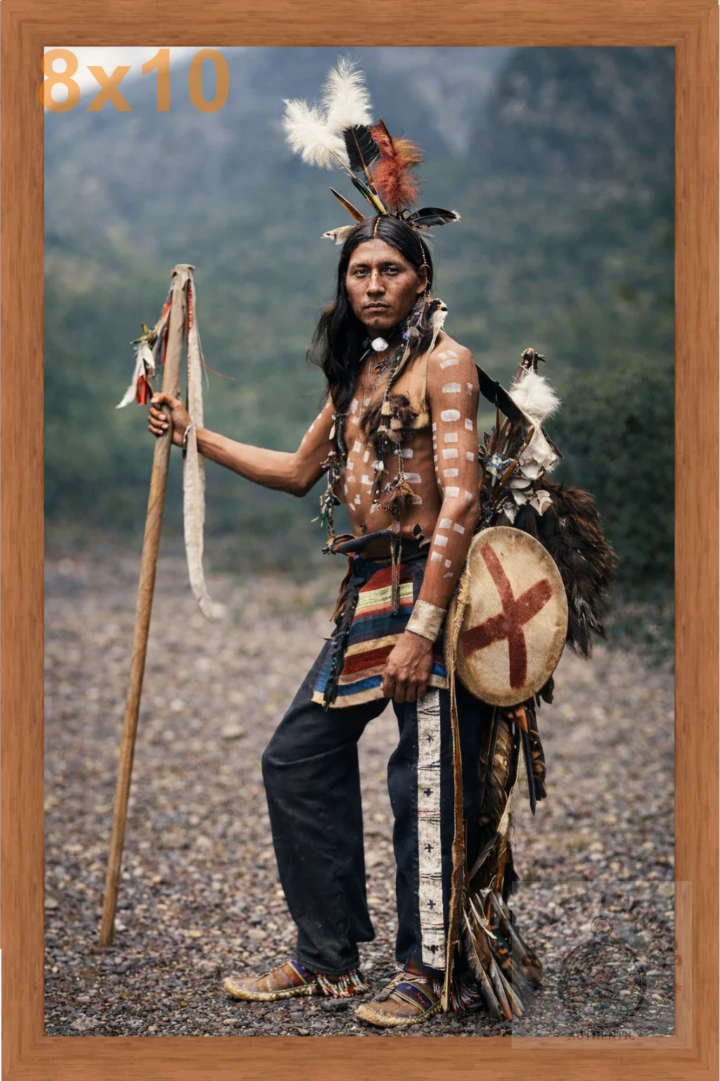 william eagle shirt pecan color print backed 8x10